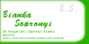 bianka sopronyi business card